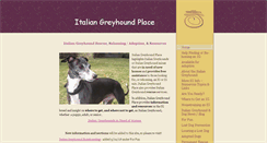 Desktop Screenshot of italiangreyhoundplace.com