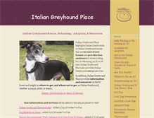 Tablet Screenshot of italiangreyhoundplace.com